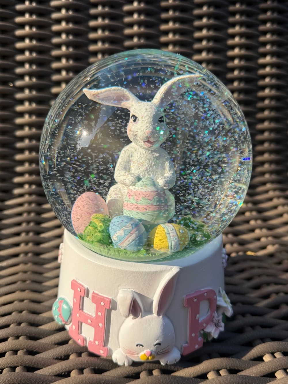 Musical Easter Bunny Snow Globe  - NWT